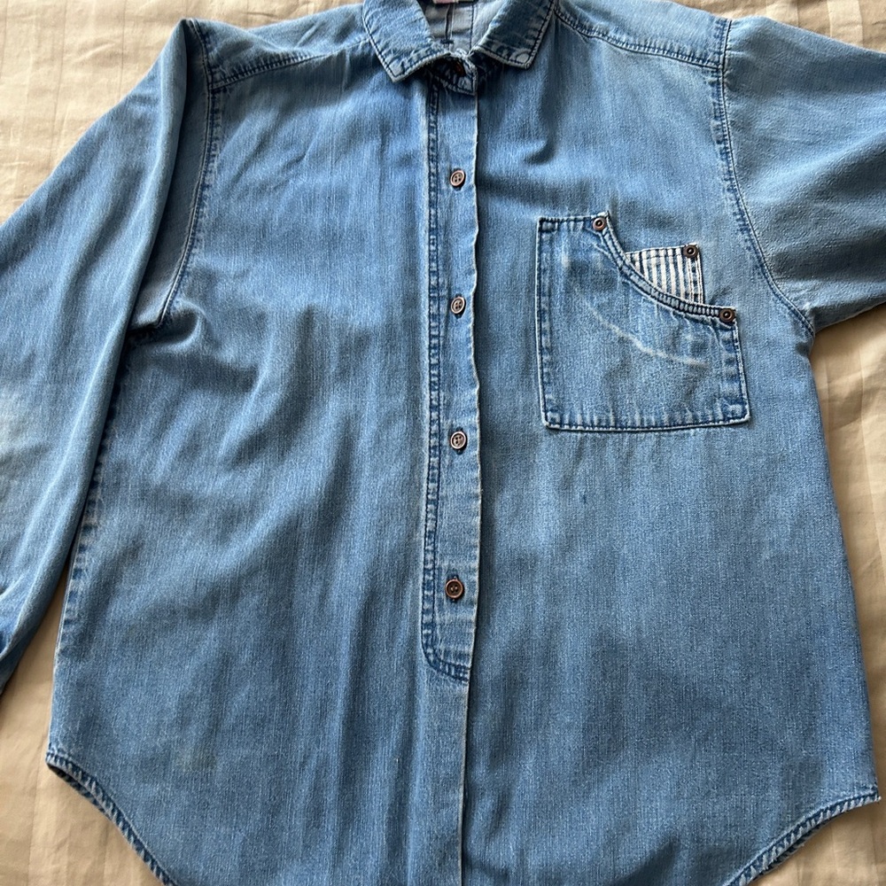 Denim Button-Up Shirt